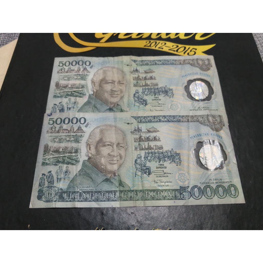 UANG KUNO POLIMER 50.000 SOEHARTO TAHUN 1993