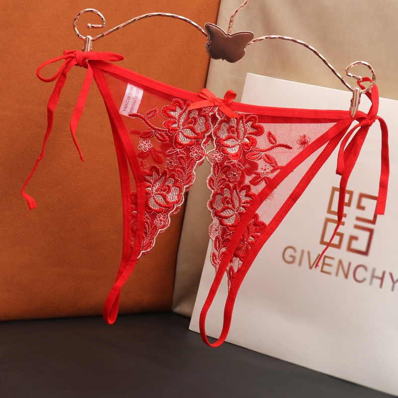 (COD) Open Celana Dalam Wanita Oprn Bunga Tali Low Waist G String Size besar 3C086