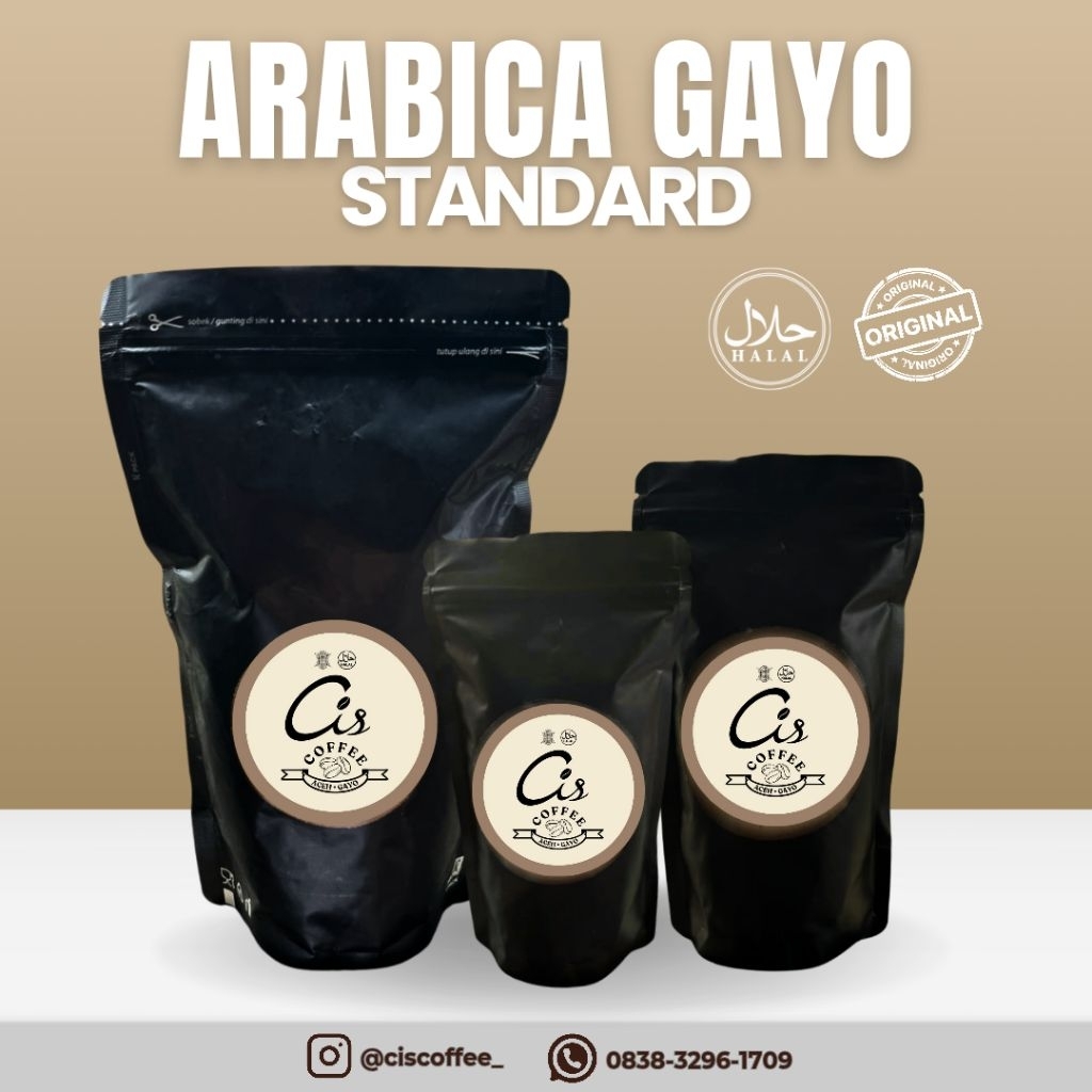 CIS COFFE Kopi Arabica Gayo Standard — 100% Bubuk Kopi Gayo Asli