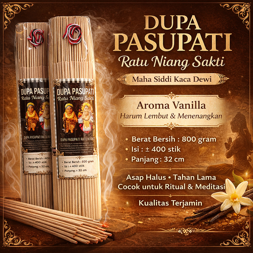 Dupa Pasupati Ratu Niang Sakti Vanilla 800 Gram – Dupa Harum Tahan Lama