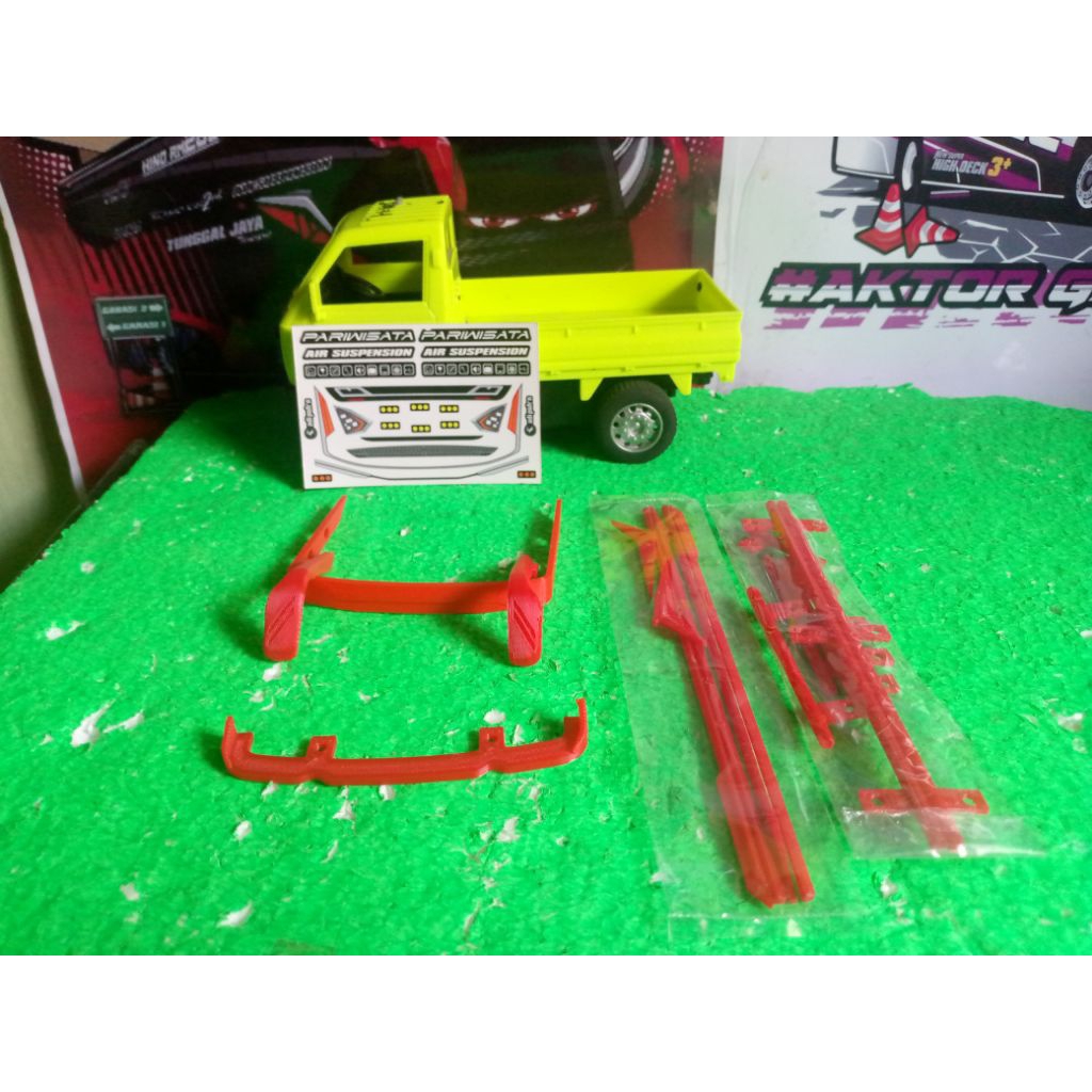 aksesoris paket kumplit miniatur bus tronton untuk miniatur bus tronton rkc