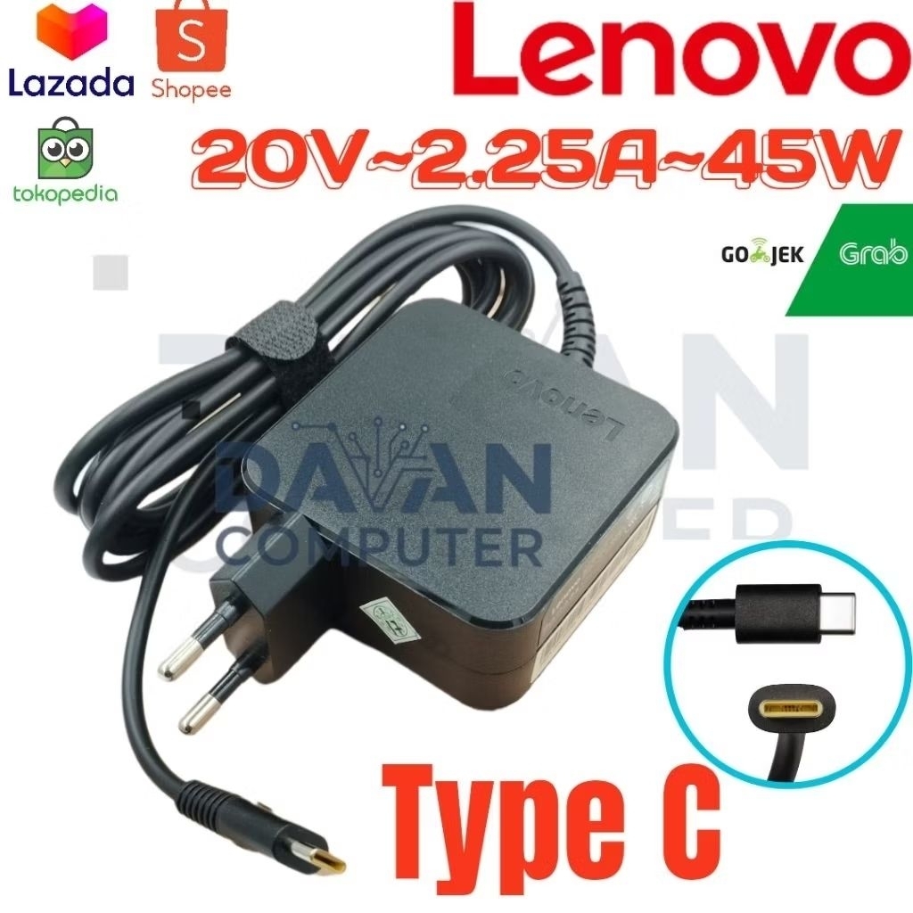 Charger Adaptor Lenovo Chromebook C330 C340 S330 S340 S345 C340-11 S340-14 S345-14AST 100e 300e 500e
