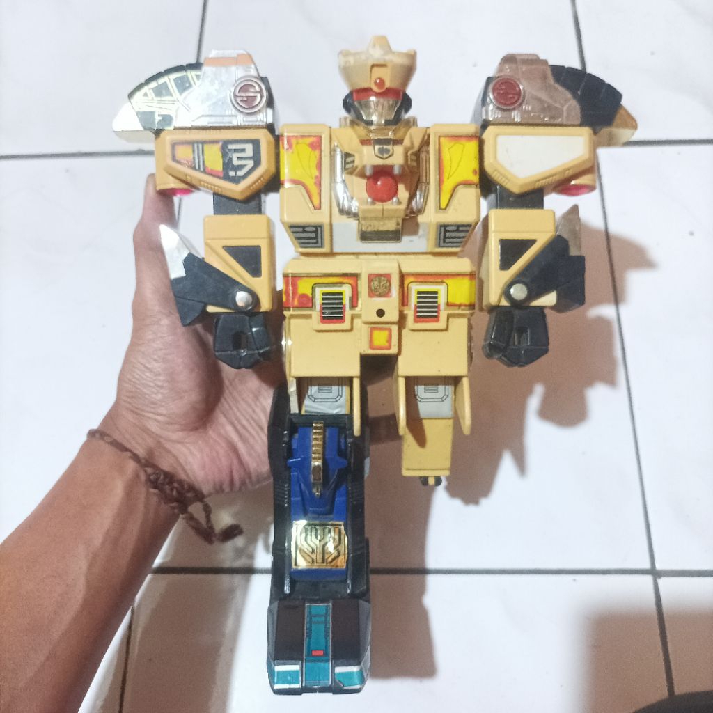 Original Bandai DX Megazord Tiger Power Rangers Mainan Action Figure