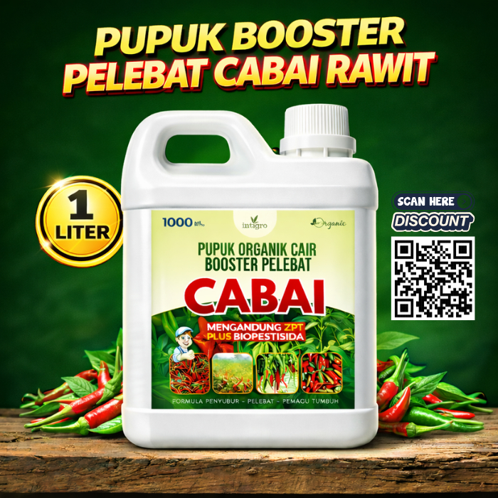 Pupuk Booster Cabai Perangsang Bunga dan Pelebat Buah Anti Rontok | Pupuk Pertumbuhan Cabai Agar Cab