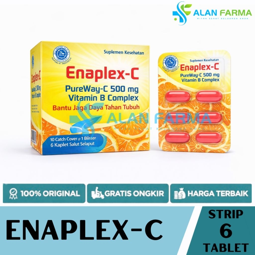 Enaplex C Strip isi 6 Kaplet | Enaplex-C Vitamin Daya Tahan Tubuh