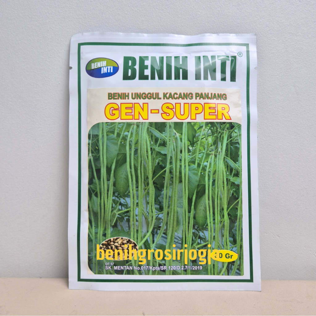Benih Kacang Panjang GEN SUPER isi 50 gram cap Benih INTI Produktivitas sangat tinggi