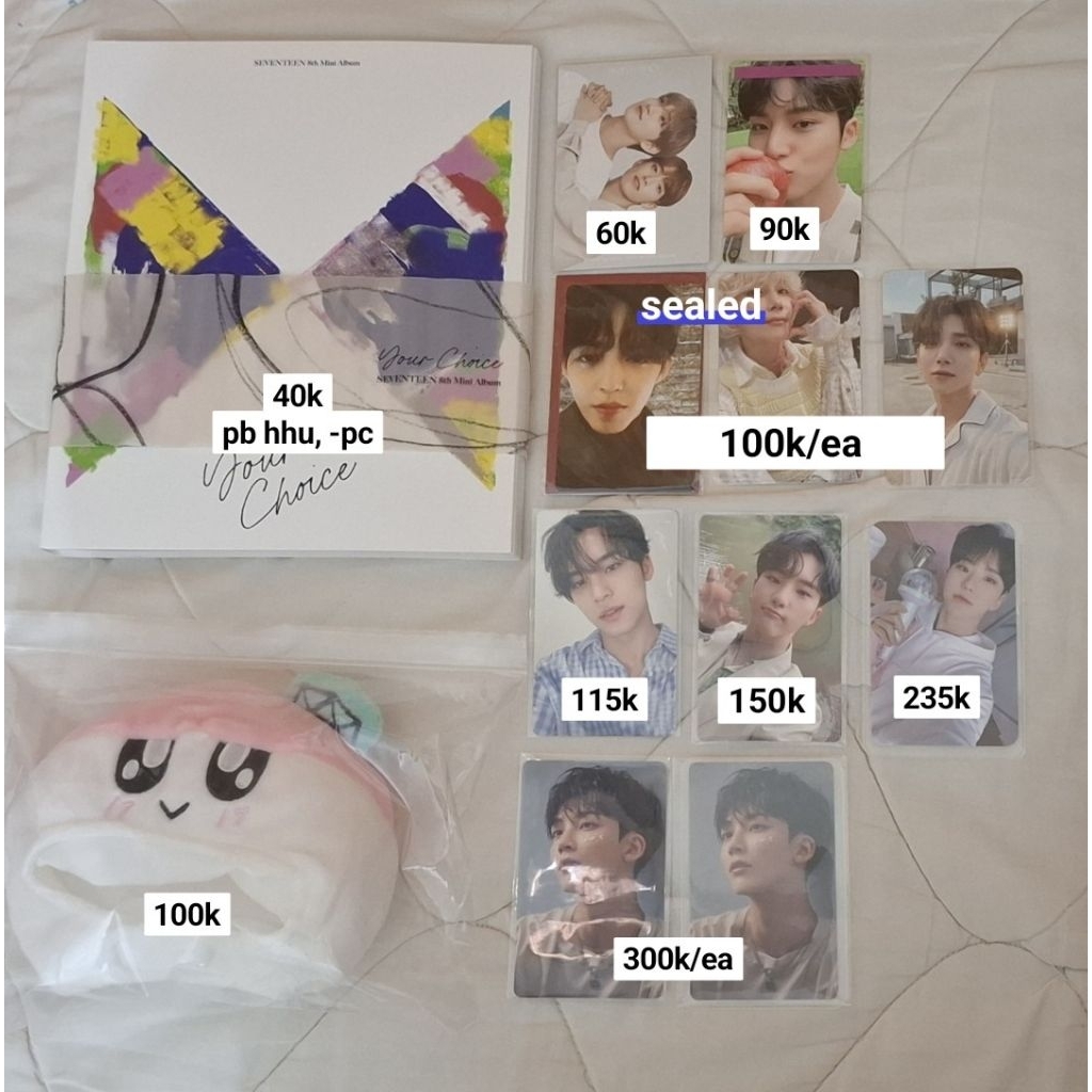 photocard pc seventeen svt scoups jeonghan joshua hoshi mingyu dk album your choice bongbongee cover