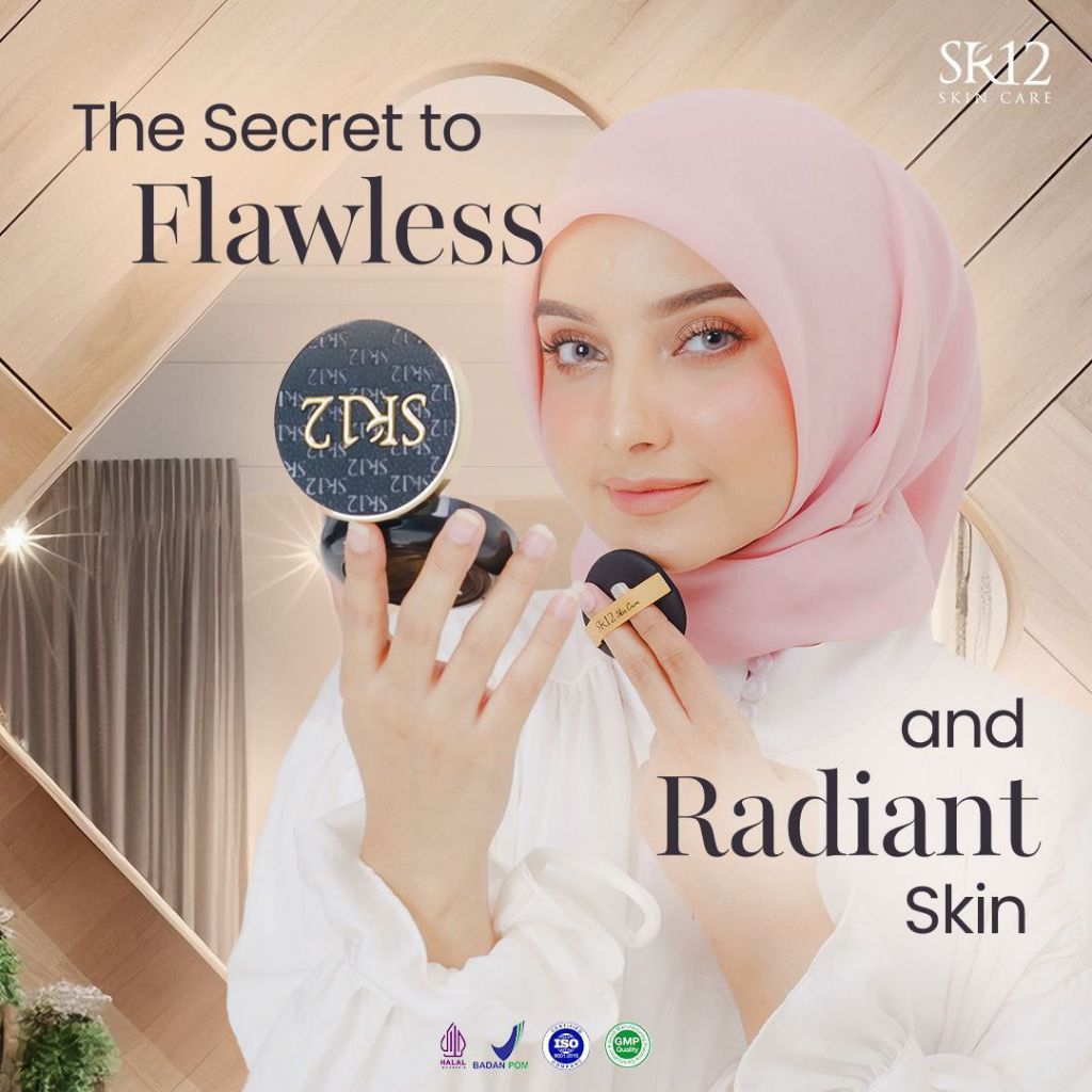 bedak viral/ bedak basah/ Refill cushion sr12/ bedak anti luntur