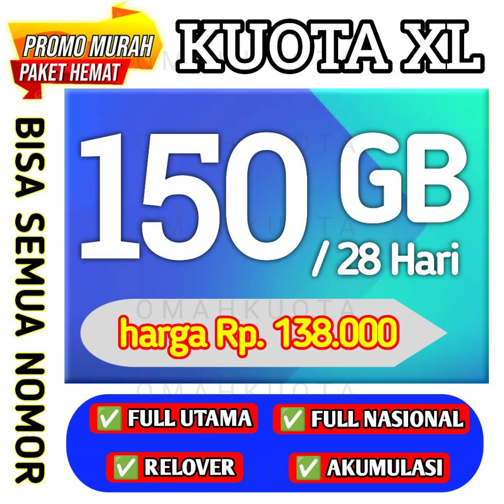 PAKET XL 360GB FULL NASIONAL - PAKET DATA XL 100GB FLEX TERMURAH - KUOTA INTERNET XL