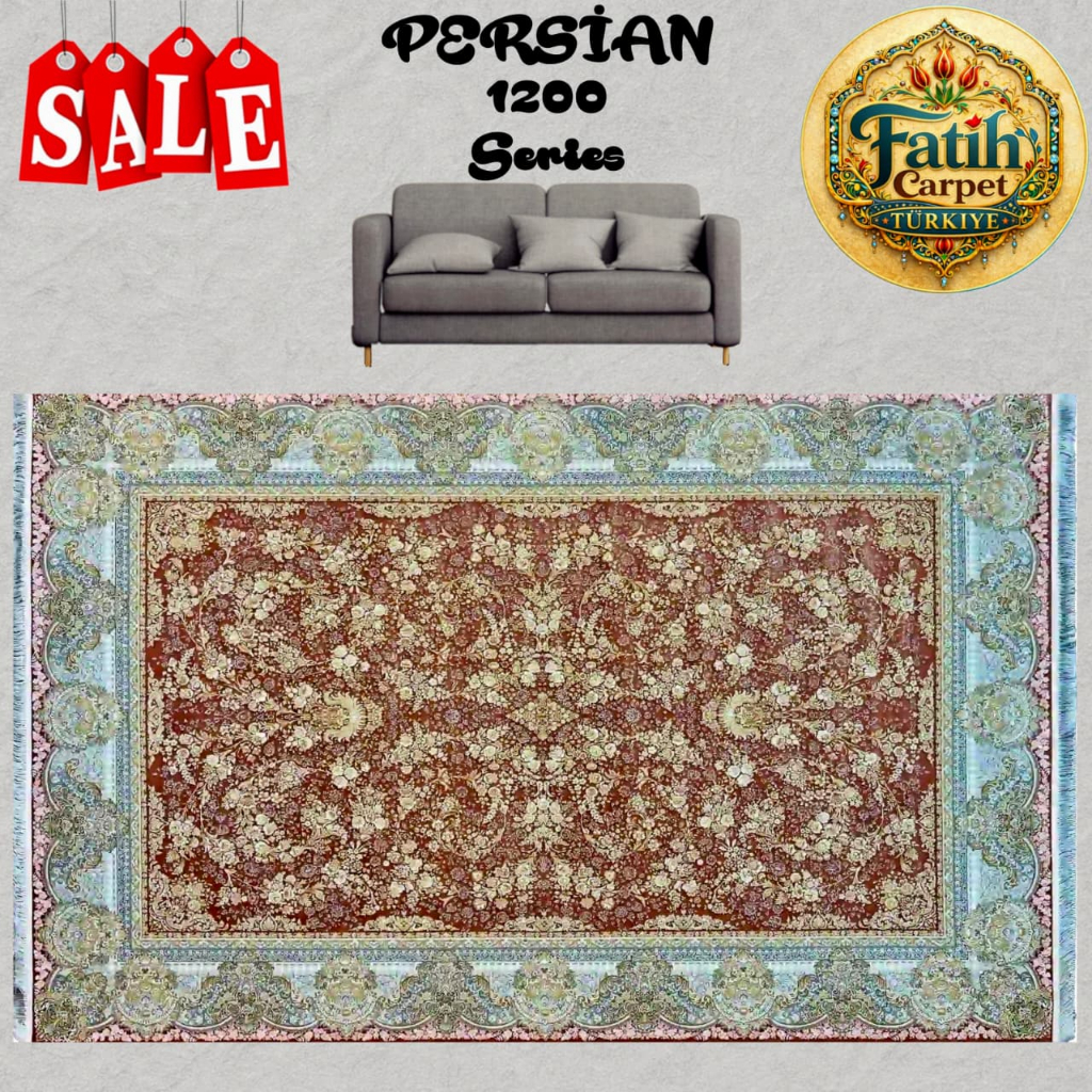 Karpet Premium Klasik Import Iran Reeds 1200 -LIGHTRED KATRINA