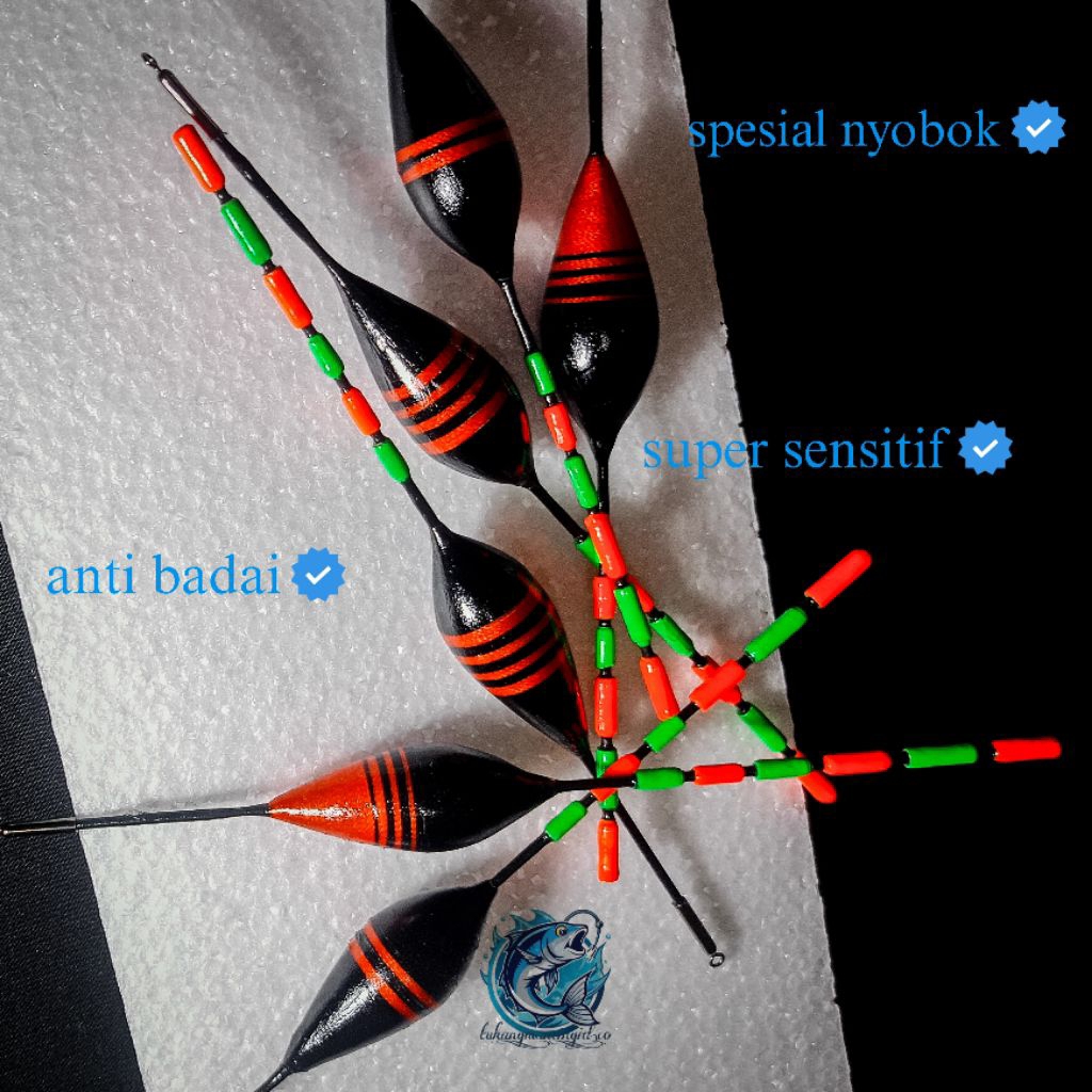 pelampung pancing anti badai super sensitif | panjang 15cm 20cm 25cm 30cm | full lilit benang (ABC)