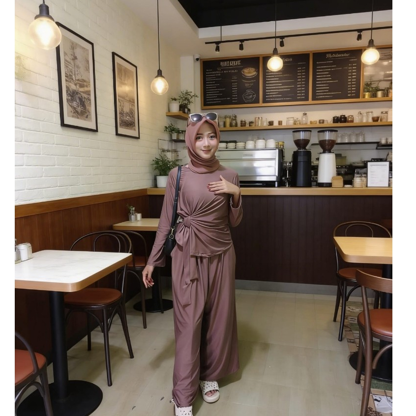 [New produk] One Set Setelan Jersey Premium Tebal Kekinian ModelAdem Jumbo Kasual/ Terbaru  Set Jers