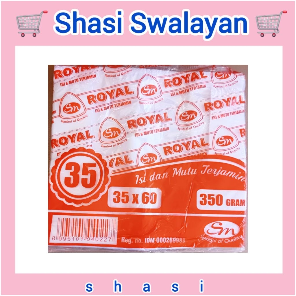 ROYAL 15/ 19/ 24/ 28/ 35 Asoy 350 Gram - Plastik/ Kantong Kresek Bening/ Transparan