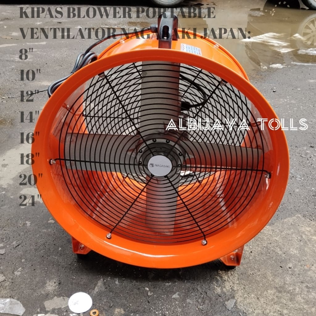 Kipas Blower Portable Ventilator 8" Nagasaki Japan selang 5 10M Kipas Blower Nagasaki 8 inch