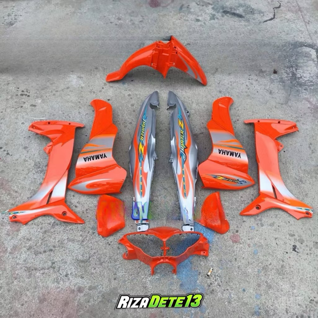 COVER BODY FULLSET HALUS JUPITER Z LAMA ORANGE SILVER