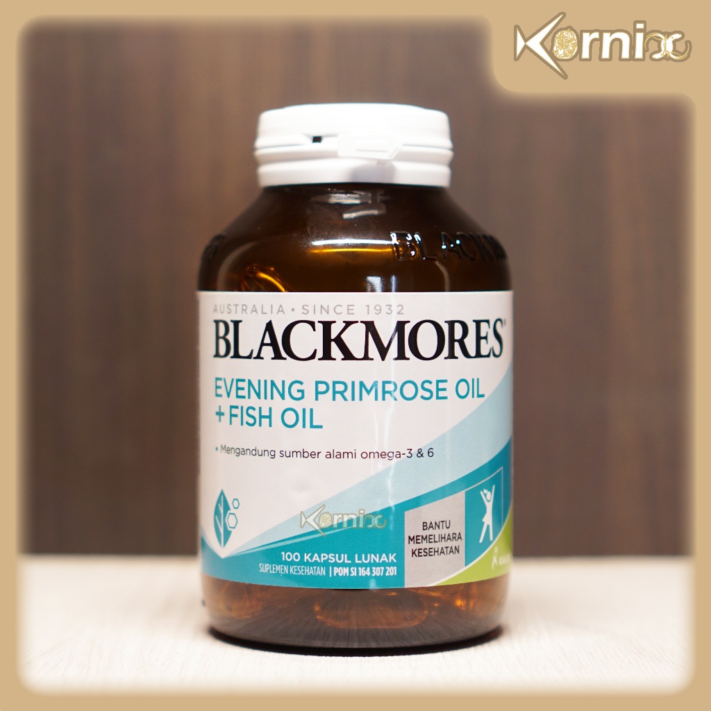 Blackmores Evening Primrose Oil + Fish Oil 100 Kapsul—Suplemen Kesehatan Wanita Menstruasi Menopause