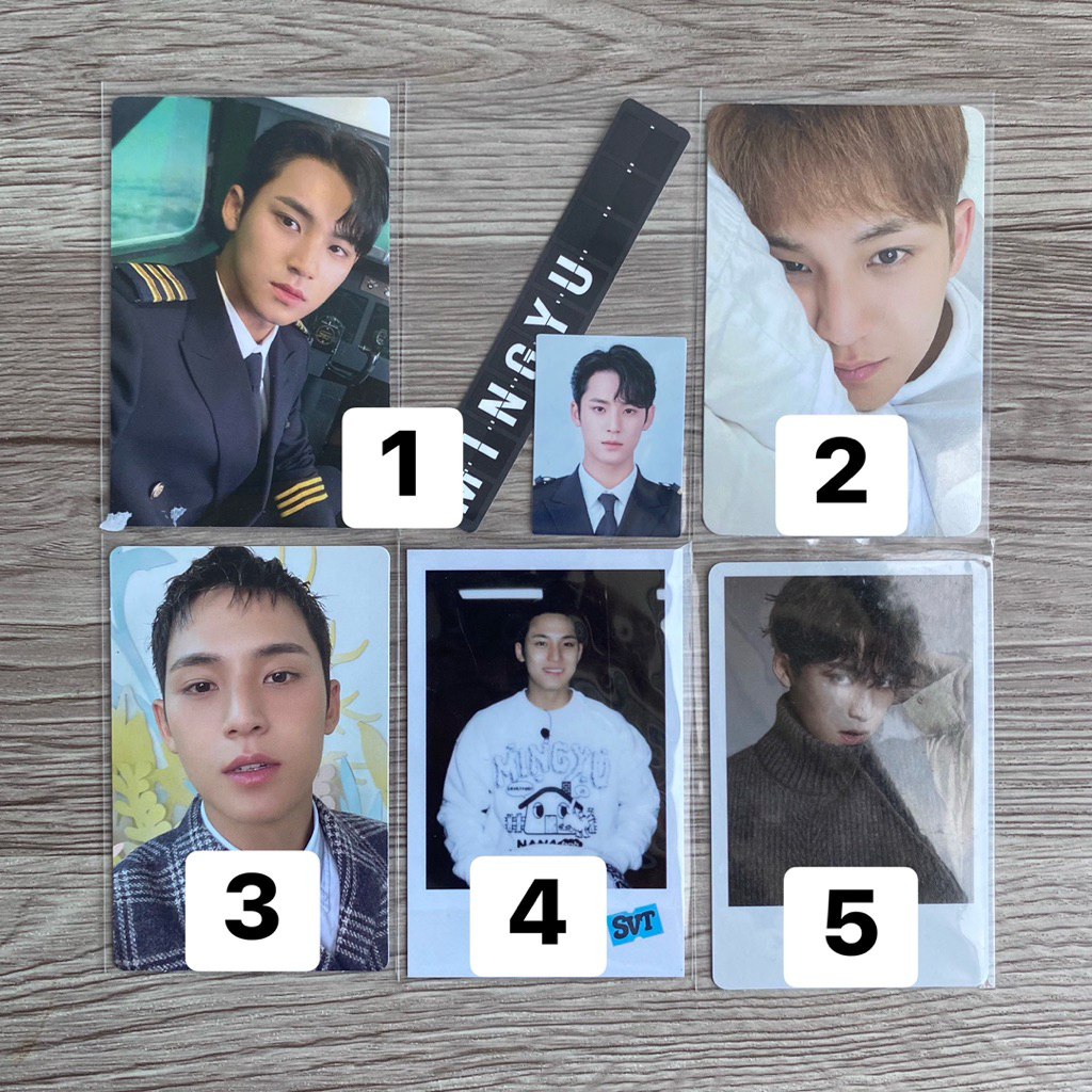 [REPRICE] SEVENTEEN MINGYU PHOTOCARD OFFICIAL svt pc scoups choi seungcheol kkuma cimumu cheol its t