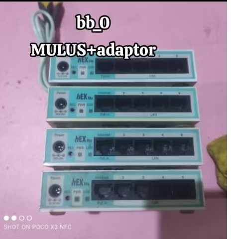 mikrotik hEX lite RB750r2 MULUS + adaptor