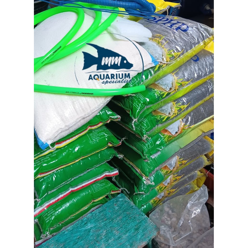 karungan 10kg atau 1000gr pasir moza untuk dasar aquarium