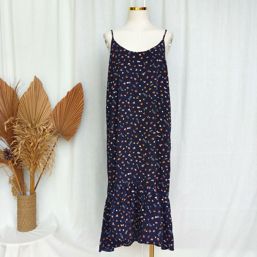 Overall Navy Bunga By H:Connect