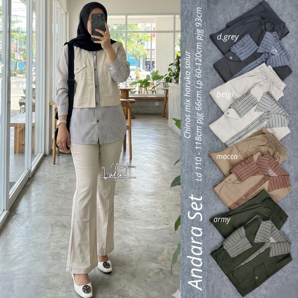 Andara Set By Valent || Setelan Wanita