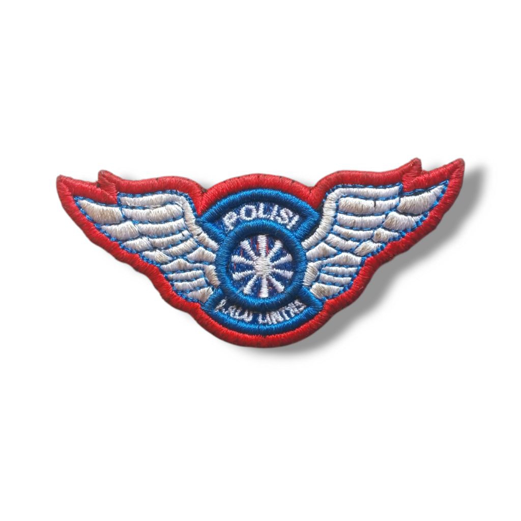 Brevet Wing Lantas Polri Bordir Timbul / Atribut Wing Lalu Lintas Timbul 3D