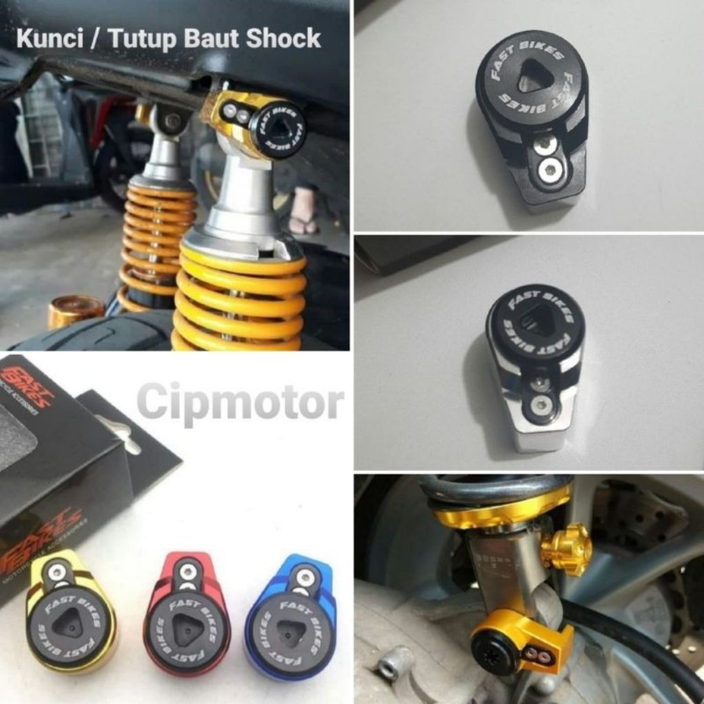 Monel Variasi Tutup Cover Baut Shock Untuk Motor Xmax Aerox Nmax Pengaman Kunci Shock SHOCKBREAKER
