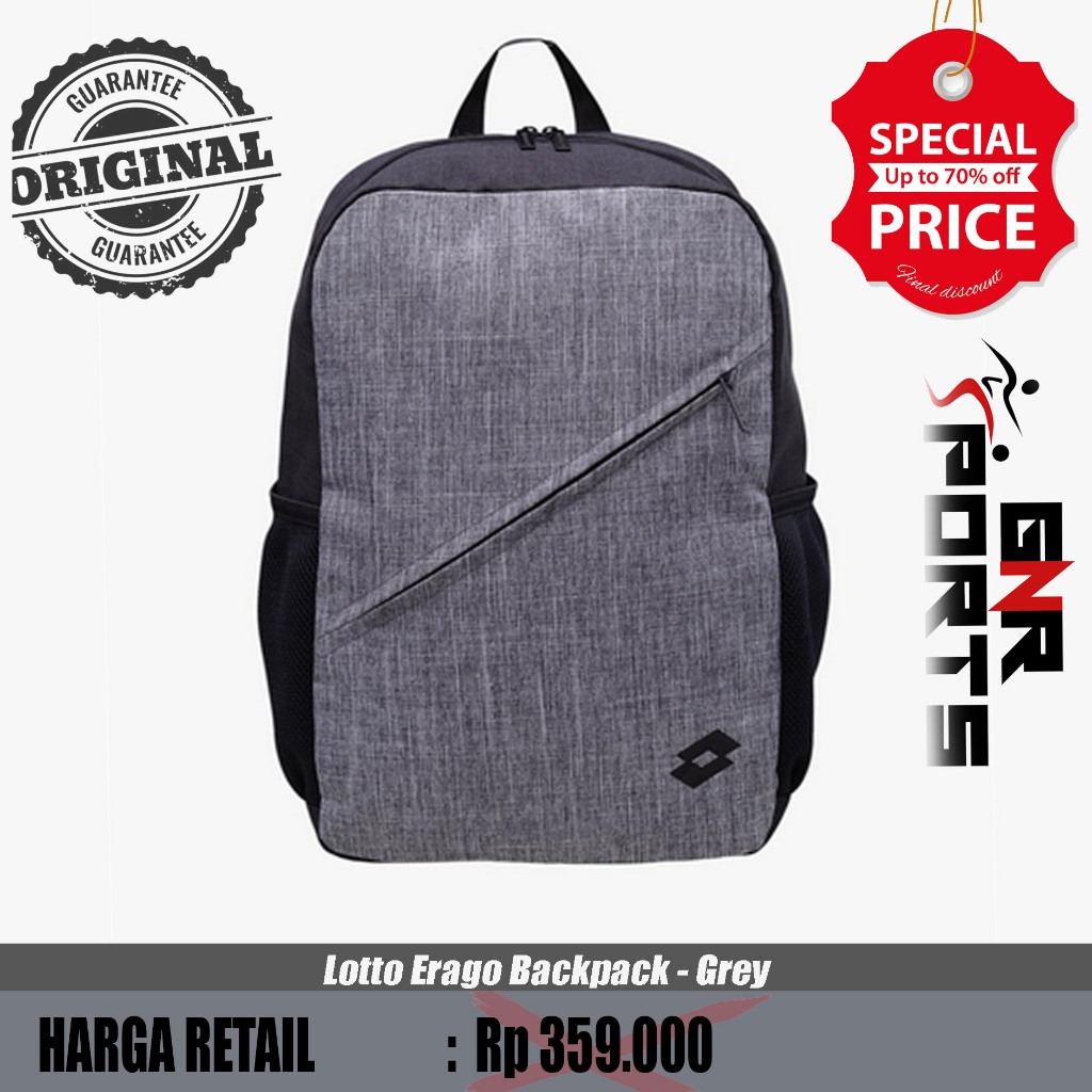 Tas / Ransel Lotto Erago Backpack - Grey Original 100%