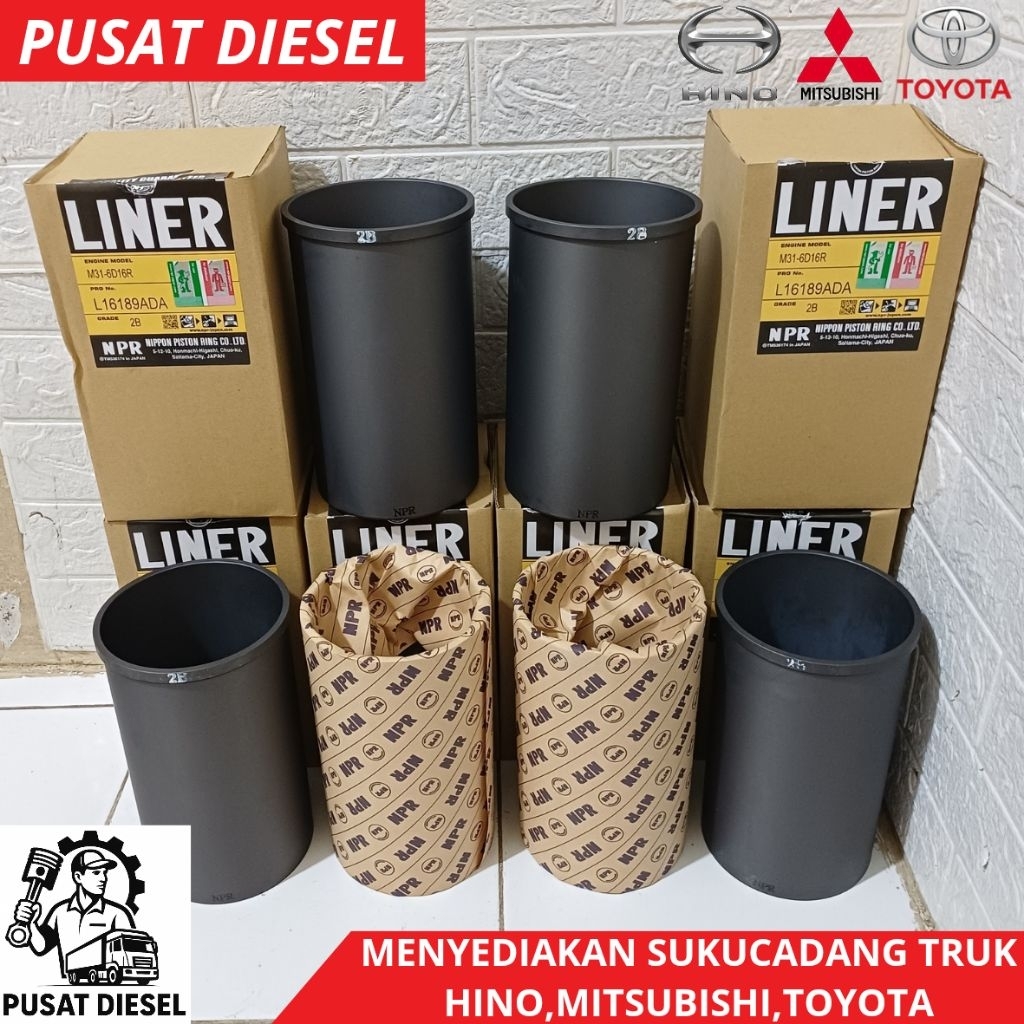 LINER BORING MITSUBISHI NPR JEPANG 6D16 TIPE 2B L16189ADA (1SET)