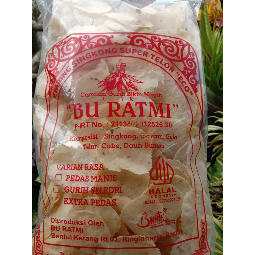 emping singkong telur super mentah 500 gram