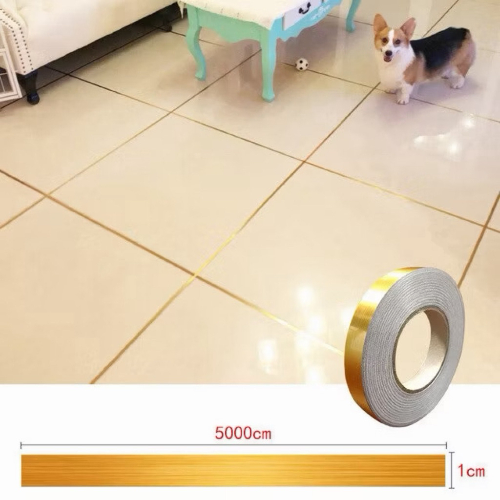 50M GOLD LIST STICKER CERAMIC WALL TILE STIKER NAT UBIN KERAMIK 50 M KERAMIK GARIS