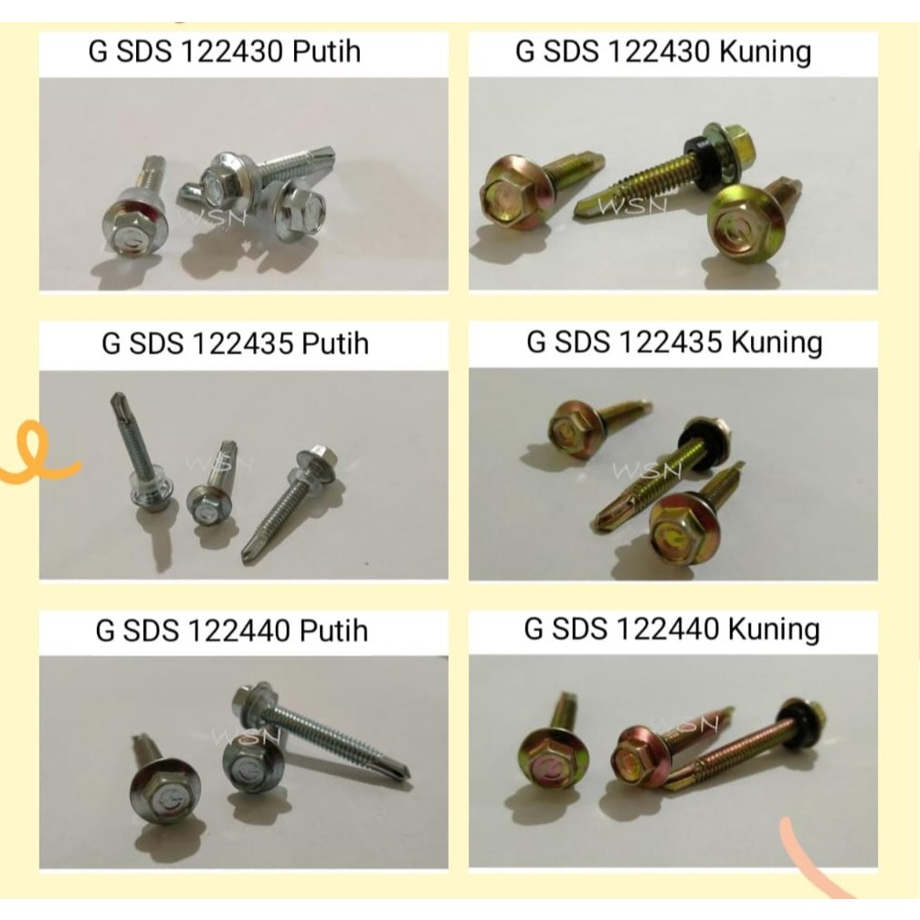 SEKRUP SDS G PANJANG 3-4 CM - MERK GLOBAL