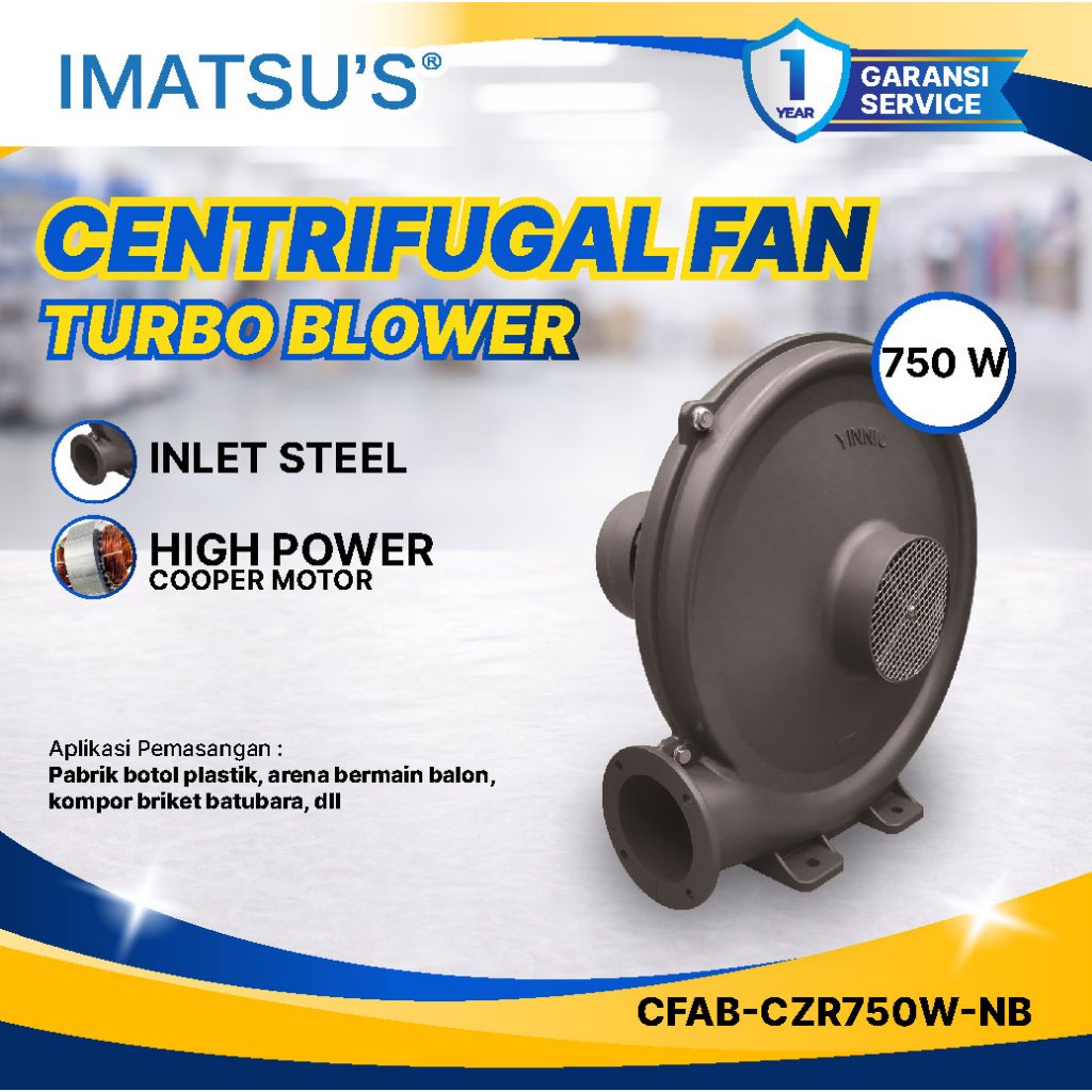 IMATSU'S Radial Centrifugal Blower Keong 750WATT 220V Kipas Turbo Alumunium Chasing Blower Keong