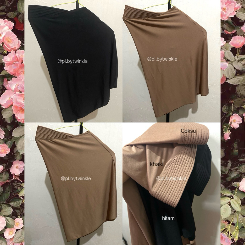 (preloved) Hijab bergo sport size s dapat 3 warna (coksu, khaki, hitam)