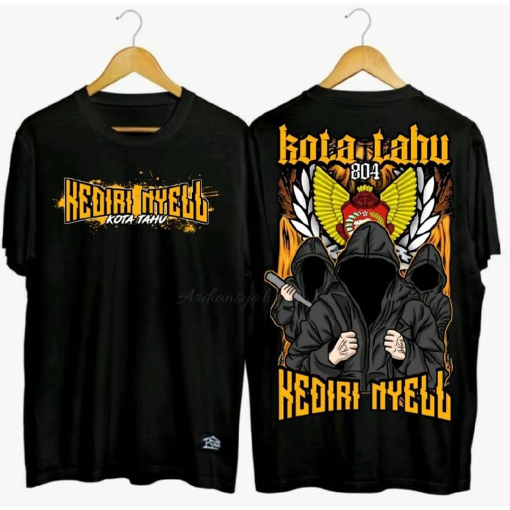KAOS KEDIRI NYELL KOTA TAHU MOTIF KUNING