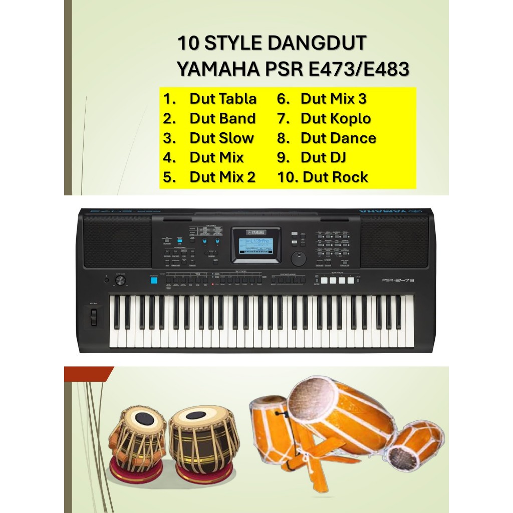 10 Style Dangdut Yamaha PSR E473/E483