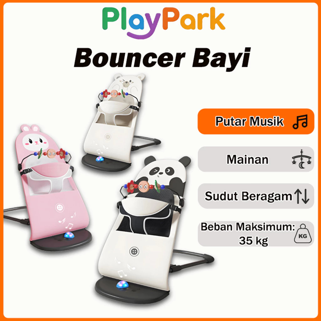 Bouncer bayi foldable / kursi goyang bayi / bouncer bayi lipar dengan mainan
