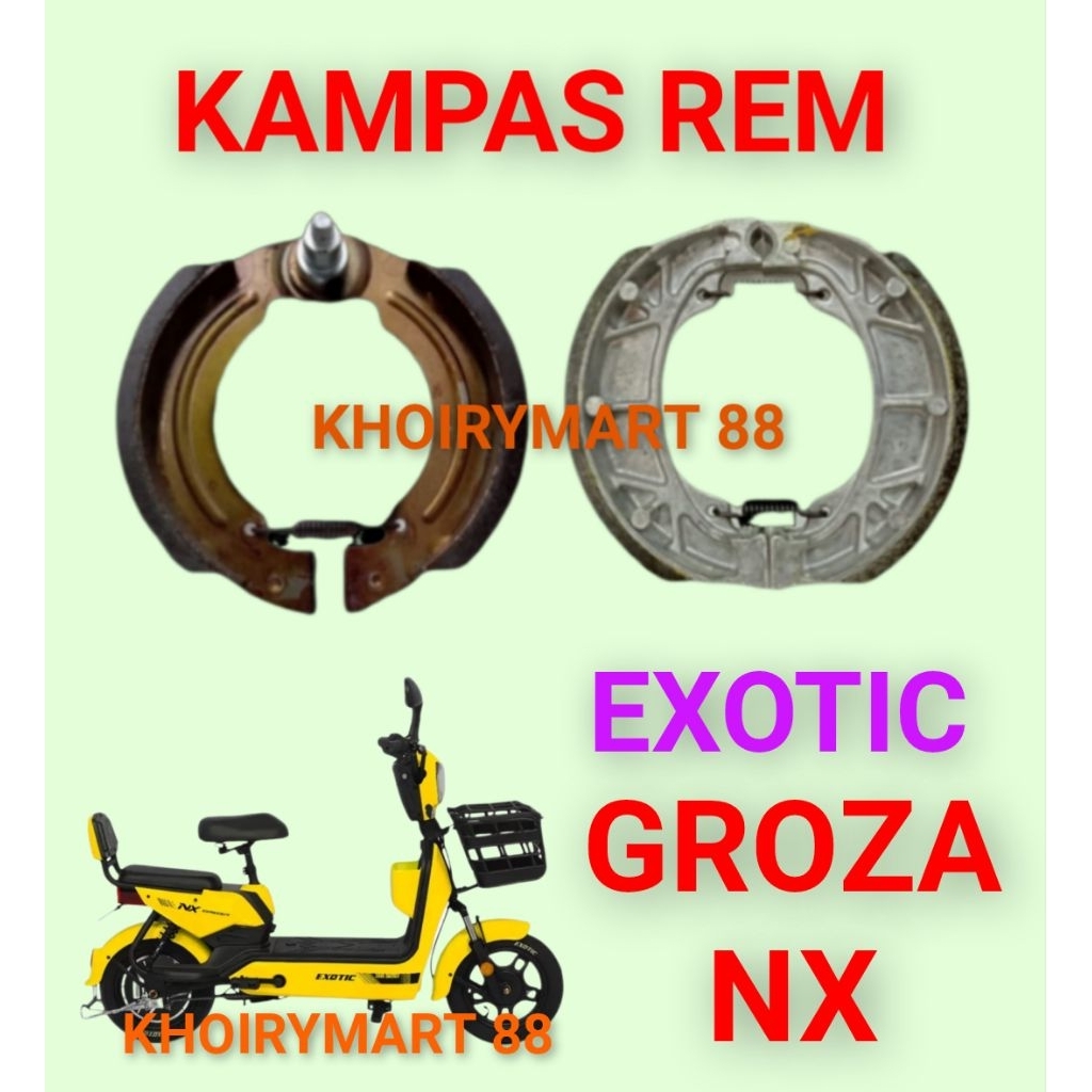 kampas rem exotic groza nx  kampas rem sepeda listrik exotic groza nx