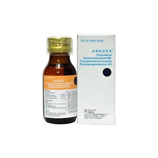 Anadex Sirup 60ml - Obat Batuk, Flu / Pilek, Penurun Panas Demam