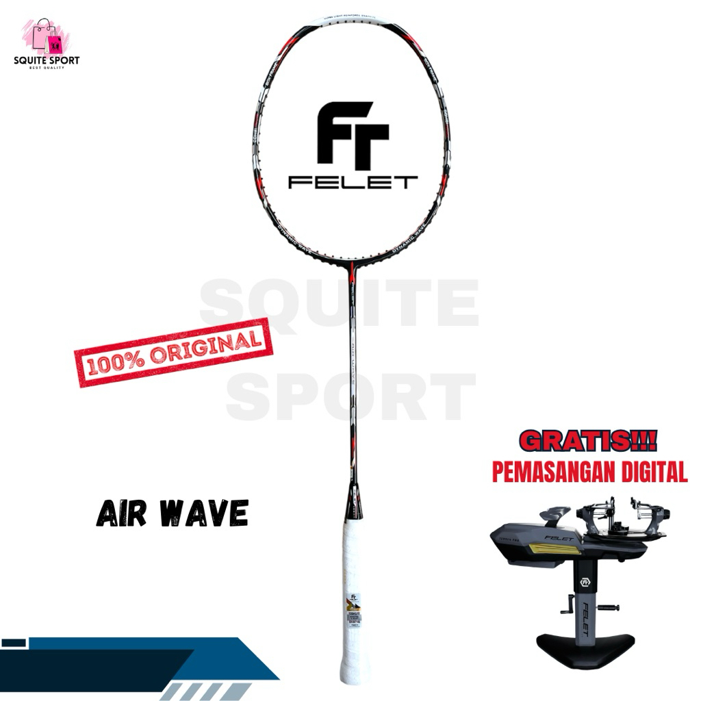 RAKET FELET AIR WAVE 6U ORIGINAL BADMINTON