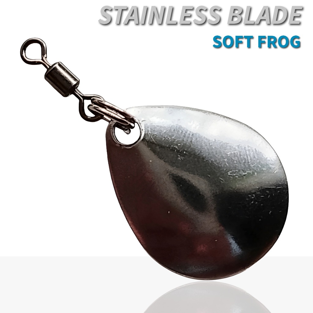 Blade Spinner Bundar Stainless Steel Soft Frog Chatterbait Aksesoris Umpan Pancing