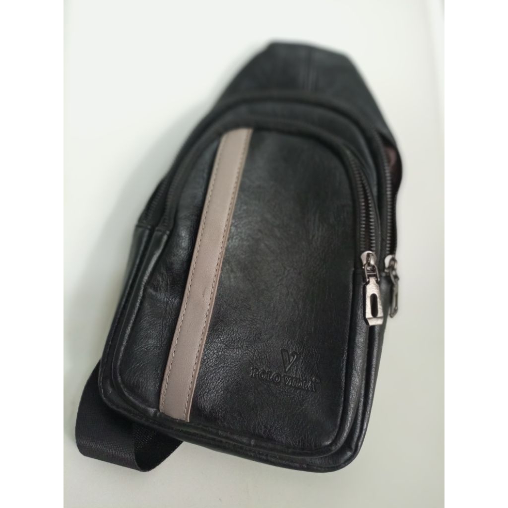 TAS SLEMPANG POLO VILLA KULIT ORIGINAL ( BEKAS )