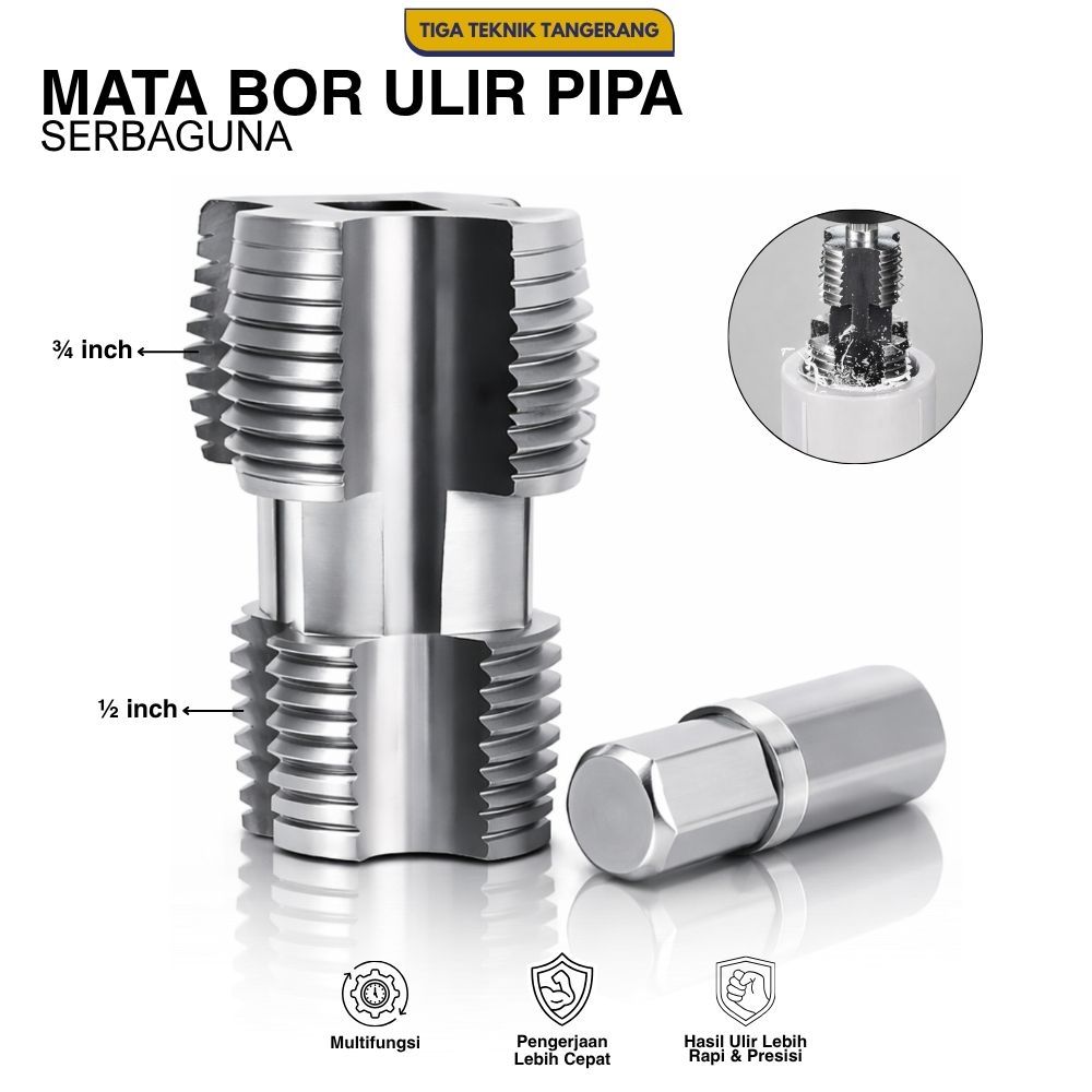 Alat Pembuat Drat Pipa PVC / Alat Pembuat Ulir Drat Senai Pipa Alat Senai Pipa 4/6