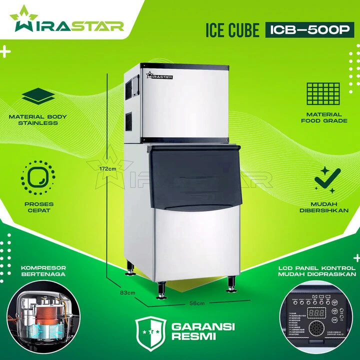 Mesin Es Kristal WIRASTAR ICB 500P Ice cube Maker Mesin Es Kristal Kubus