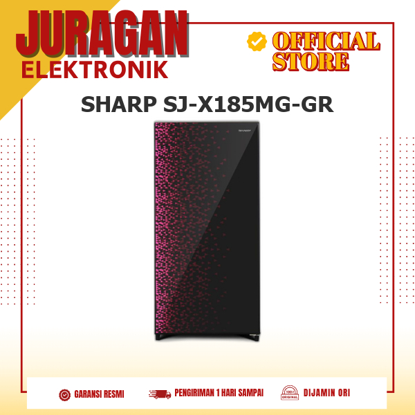 SHARP SJ-X185MG-GR KULKAS 1 PINTU 166L Low Voltage SJ-X185MG-GR SJ-X185MGGR SJX185MGGR