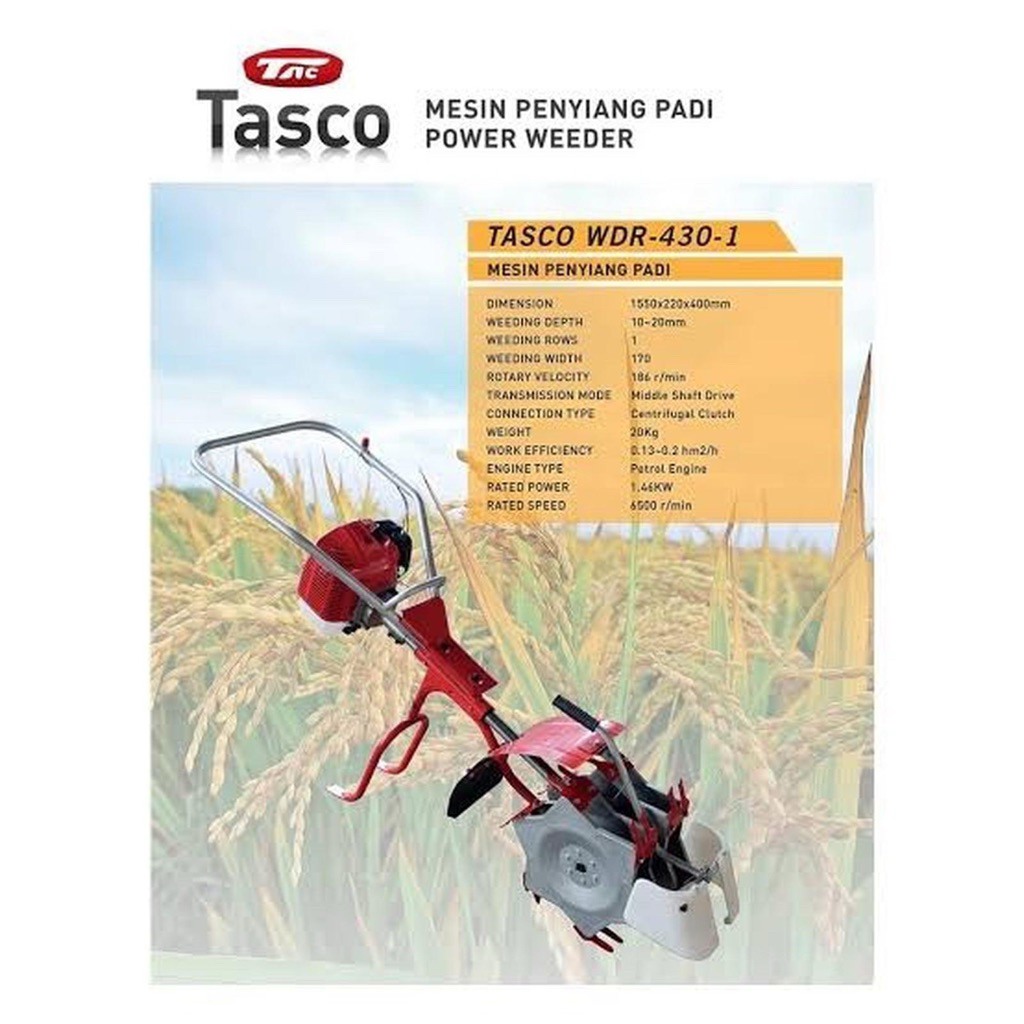Power Weeder Tasco WDR 430 - 1 / Mesin Penyiang Padi