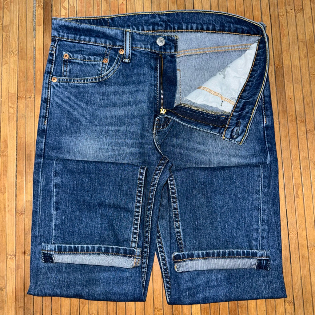 LEVIS 511 CLASSIC BLUE WASH SLIM FIT STRETCH DENIM JEANS