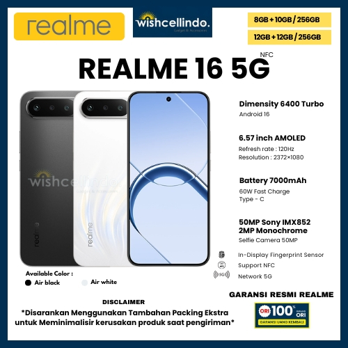 HP REALME 16 5G 12/256GB, 16 5G 8/256GB, 15 5G 12/256GB & 15 5G 8/256GB (BNIB)