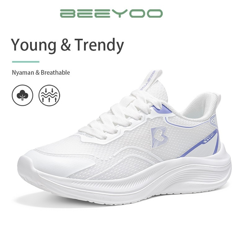 Beeyoo Sepatu Cewek Sporty Sepatu Sneakers Wanita Sepatu Olahraga Trendy WL203