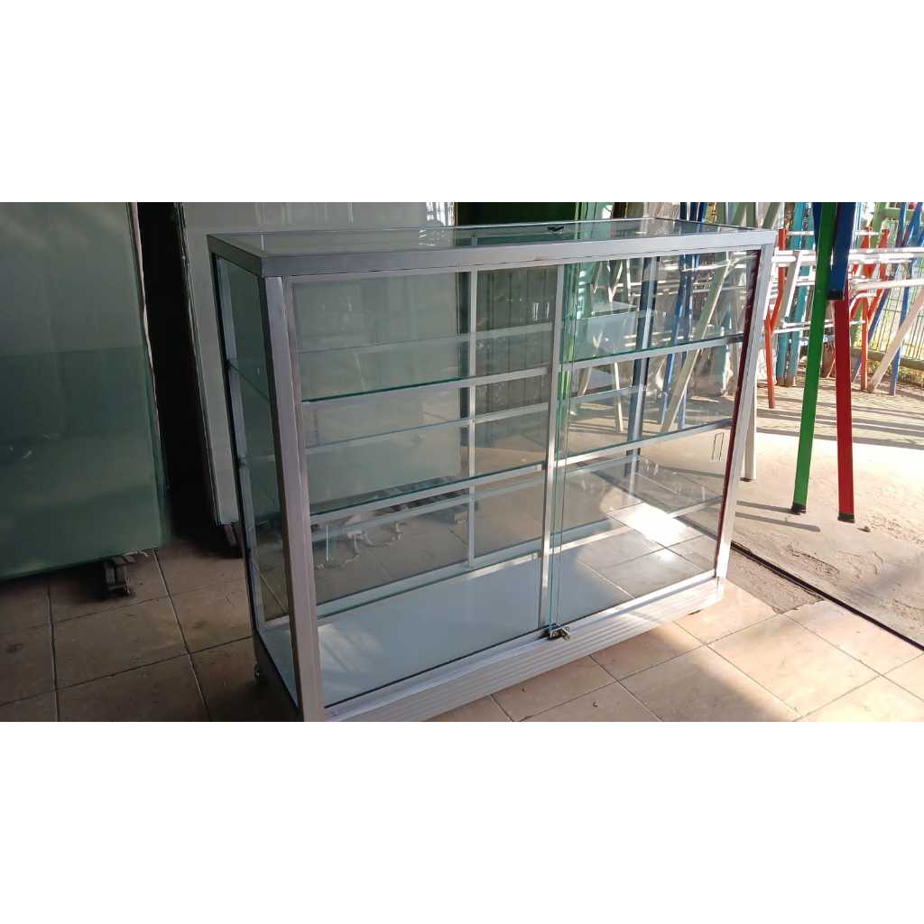 Etalase Kaca Toko / Warung 1,2 meter (CIREBON)